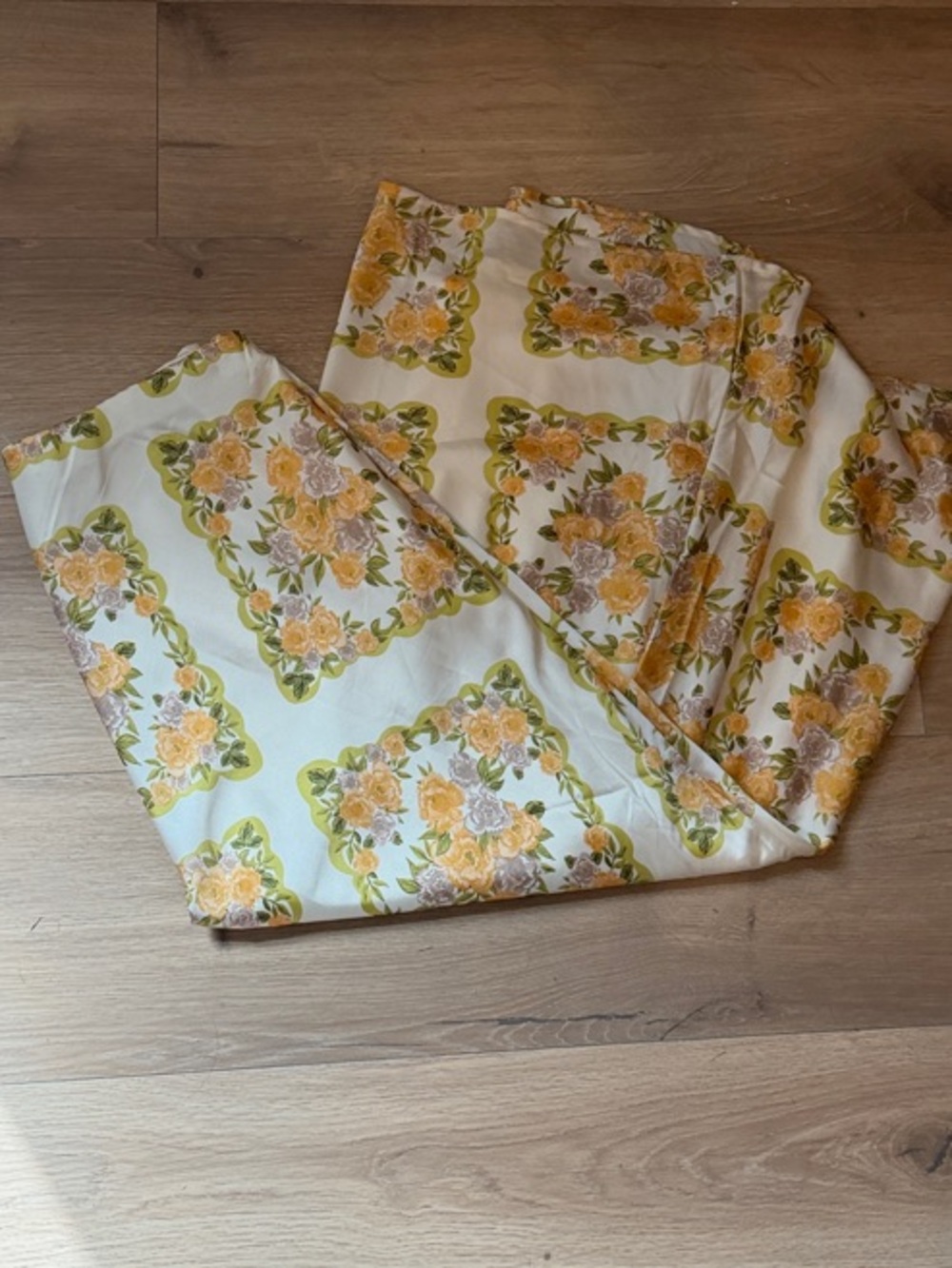 Francesca's Collections Yellow Floral Maxi Skirt
